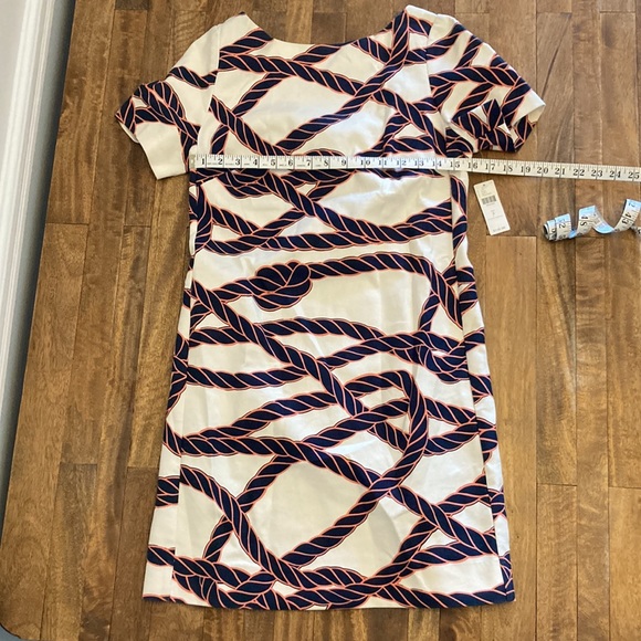 NWT Anthropologie Maeve bow back nautical rope shift dress size 6 - Picture 5 of 11